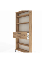 Arges Dolap 4 Raflı 2 Çekmeceli 88x30x221 Çam-Çam