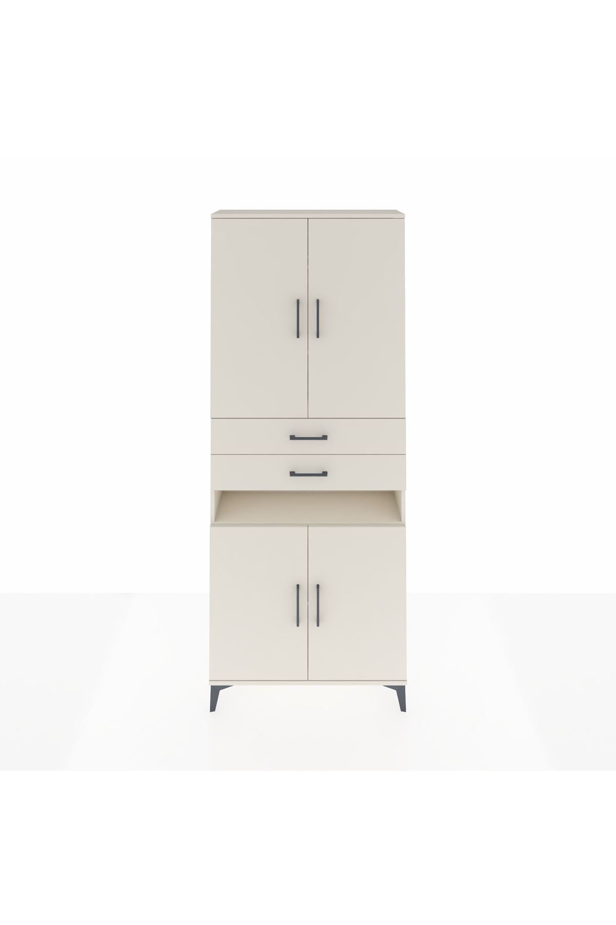 Arges Dolap 5 Raflı 2 Çekmeceli 4 Kapaklı 88x30x221 Aytaşı-Aytaşı