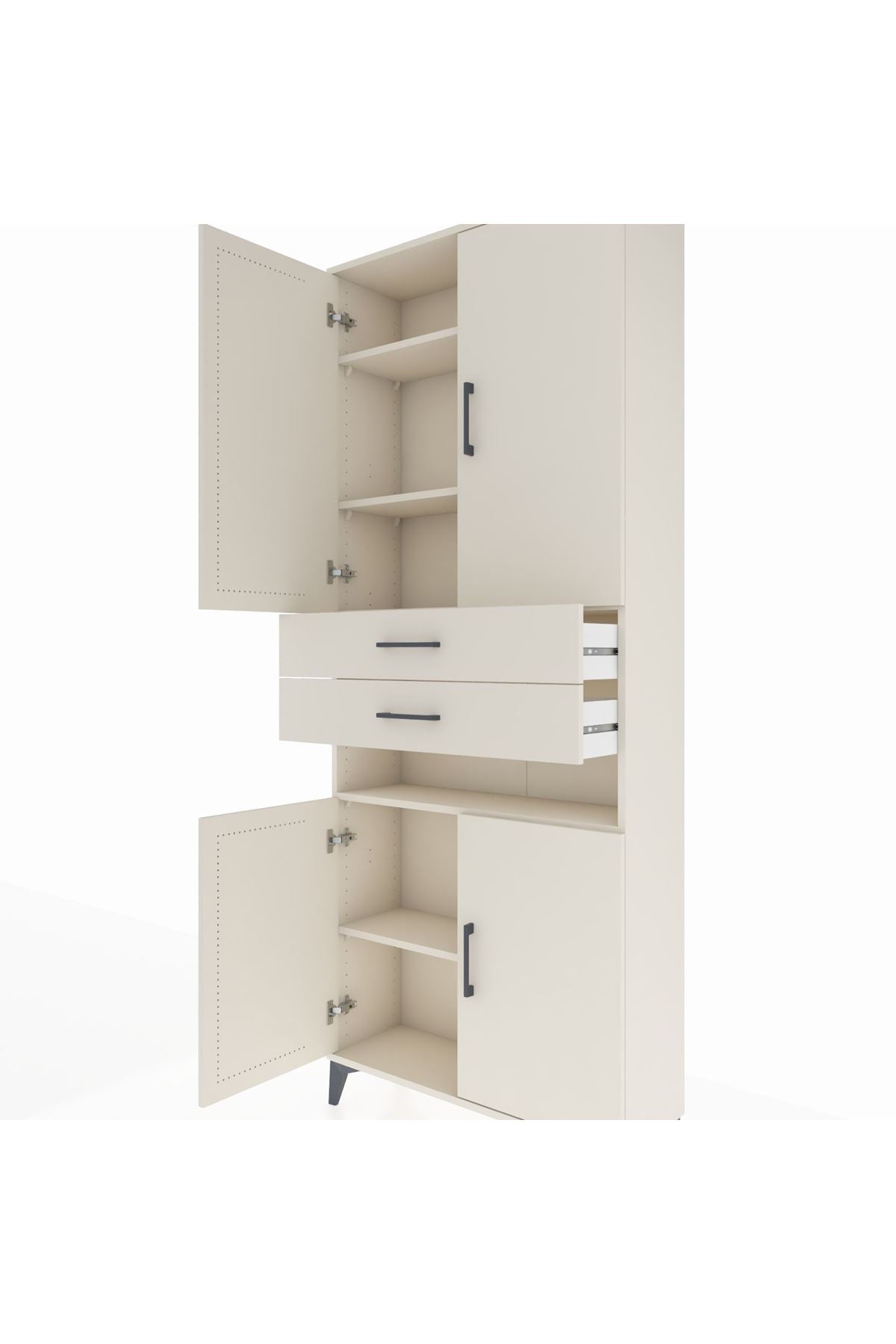 Arges Dolap 5 Raflı 2 Çekmeceli 4 Kapaklı 88x30x221 Aytaşı-Aytaşı