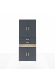 Arges Dolap 5 Raflı 2 Çekmeceli 4 Kapaklı 88x30x221 Aytaşı-Antrasit