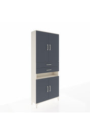 Arges Dolap 5 Raflı 2 Çekmeceli 4 Kapaklı 88x30x221 Aytaşı-Antrasit