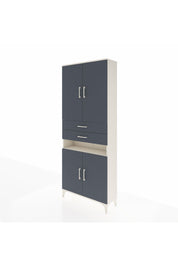 Arges Dolap 5 Raflı 2 Çekmeceli 4 Kapaklı 88x30x221 Aytaşı-Antrasit