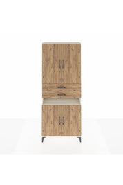Arges Dolap 5 Raflı 2 Çekmeceli 4 Kapaklı 88x30x221 Aytaşı-Çam