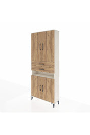Arges Dolap 5 Raflı 2 Çekmeceli 4 Kapaklı 88x30x221 Aytaşı-Çam