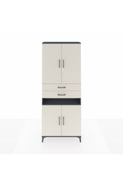 Arges Dolap 5 Raflı 2 Çekmeceli 4 Kapaklı 88x30x221 Antrasit-Aytaşı