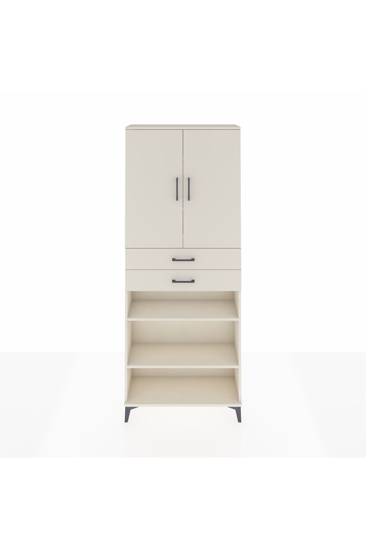 Arges Dolap 5 Raflı 2 Çekmeceli 2 Kapaklı 88x30x221 Aytaşı-Aytaşı