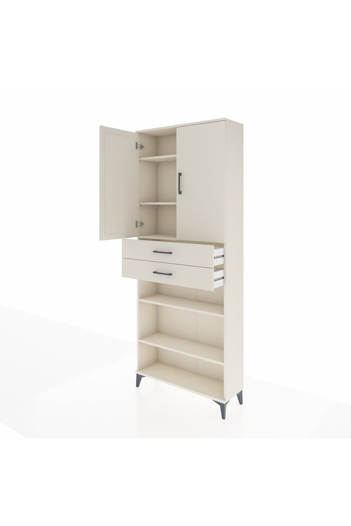 Arges Dolap 5 Raflı 2 Çekmeceli 2 Kapaklı 88x30x221 Aytaşı-Aytaşı