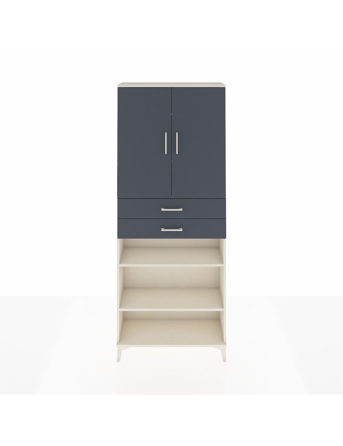 Arges Dolap 5 Raflı 2 Çekmeceli 2 Kapaklı 88x30x221 Aytaşı-Antrasit