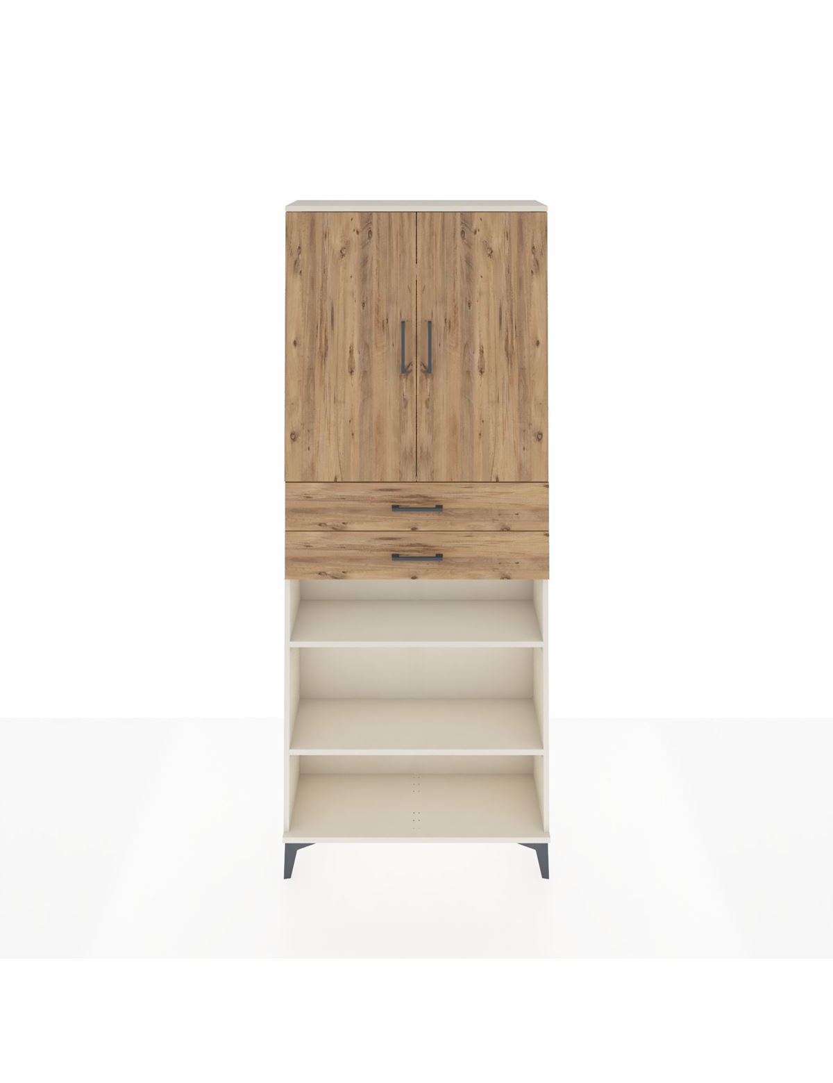 Arges Dolap 5 Raflı 2 Çekmeceli 2 Kapaklı 88x30x221 Aytaşı-Çam