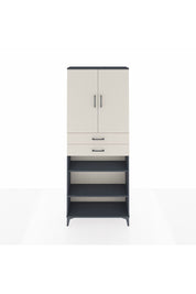 Arges Dolap 5 Raflı 2 Çekmeceli 2 Kapaklı 88x30x221 Antrasit-Aytaşı