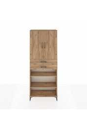 Arges Dolap 5 Raflı 2 Çekmeceli 2 Kapaklı 88x30x221 Çam-Çam