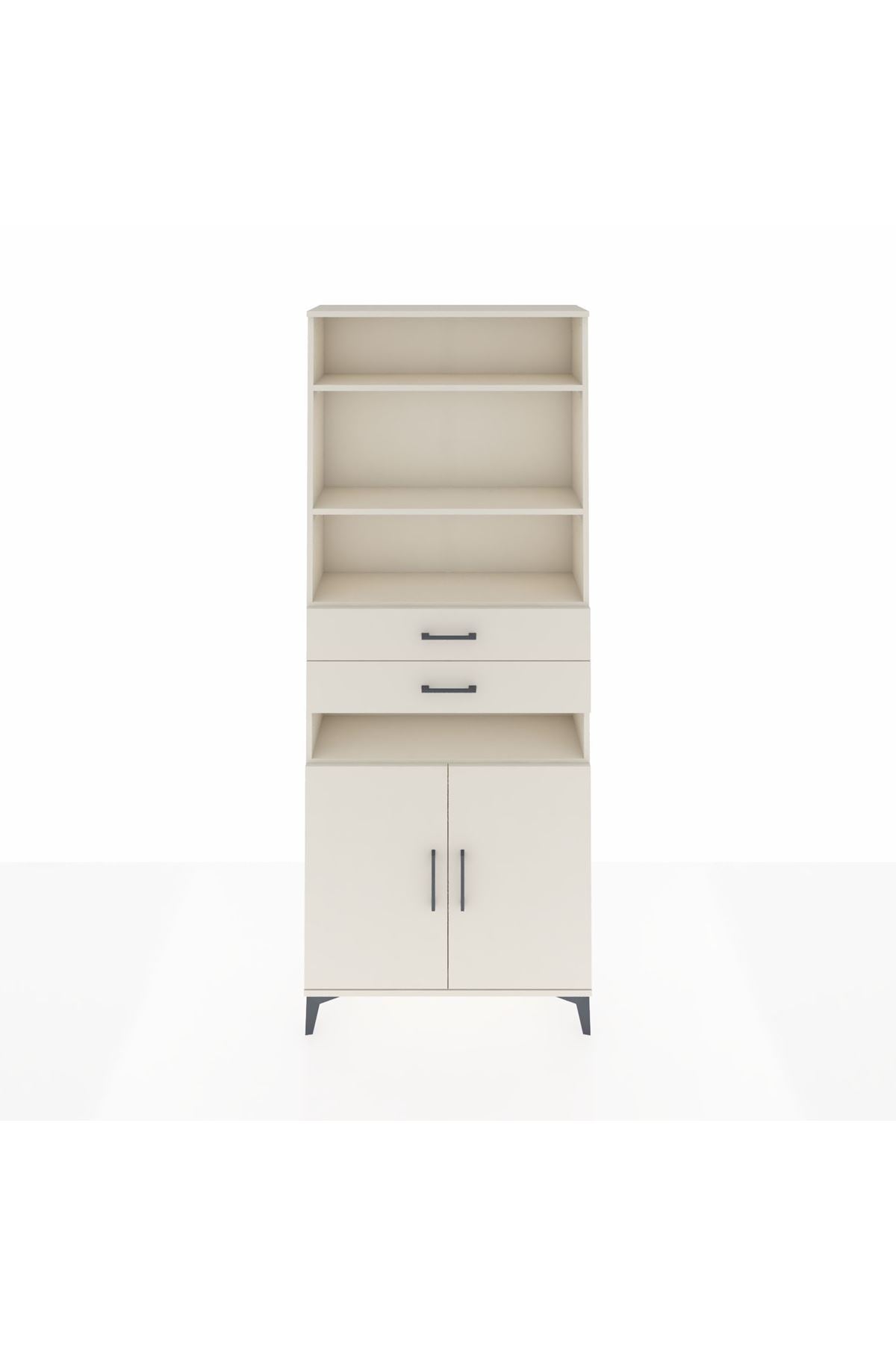 Arges Dolap 5 Raflı 2 Çekmeceli 2 Kapaklı 88x30x221 Aytaşı-Aytaşı