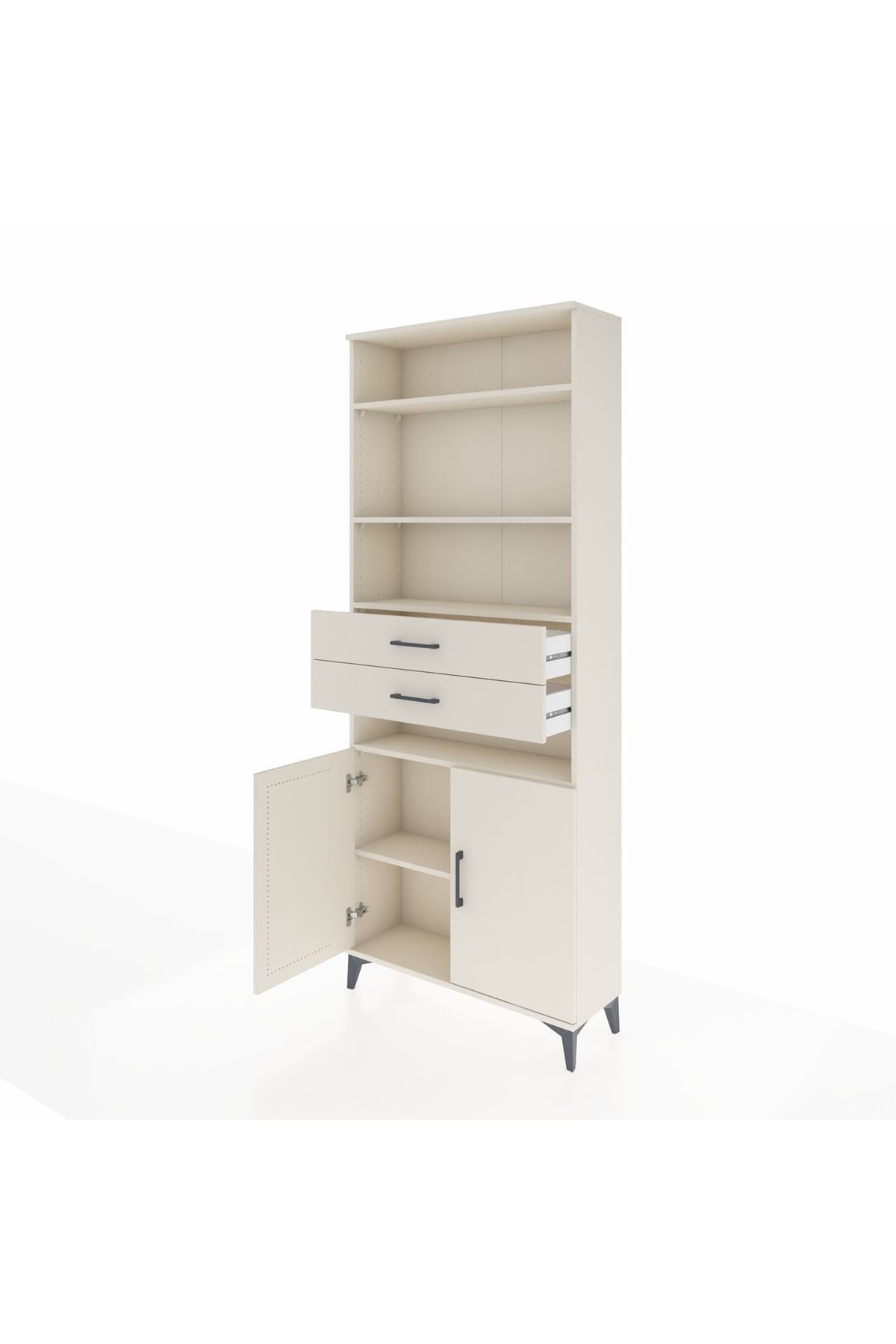 Arges Dolap 5 Raflı 2 Çekmeceli 2 Kapaklı 88x30x221 Aytaşı-Aytaşı