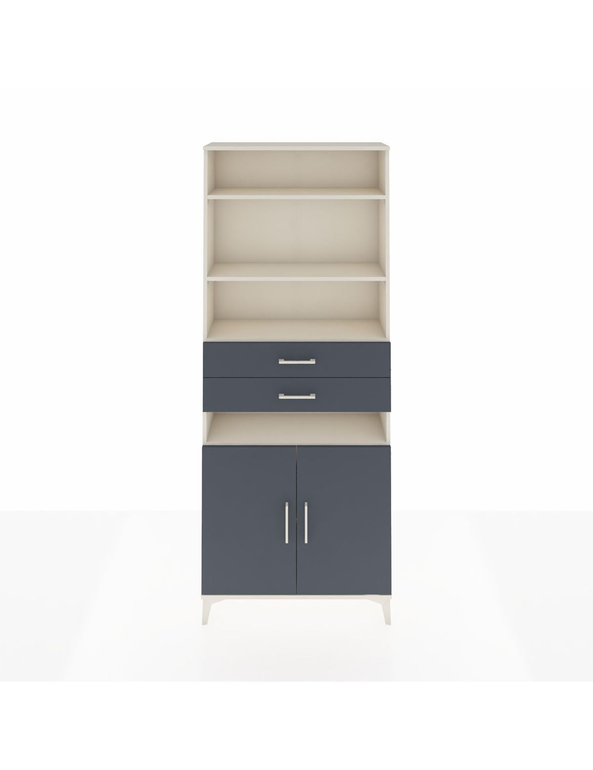 Arges Dolap 5 Raflı 2 Çekmeceli 2 Kapaklı 88x30x221 Aytaşı-Antrasit