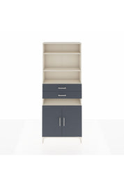 Arges Dolap 5 Raflı 2 Çekmeceli 2 Kapaklı 88x30x221 Aytaşı-Antrasit