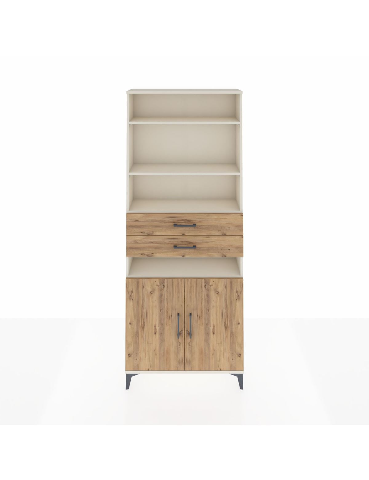 Arges Dolap 5 Raflı 2 Çekmeceli 2 Kapaklı 88x30x221 Aytaşı-Çam