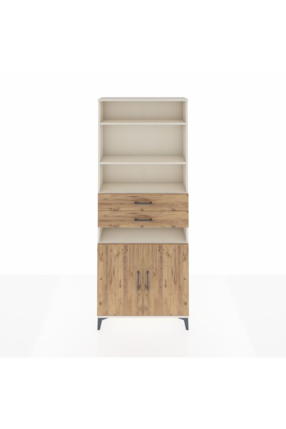 Arges Dolap 5 Raflı 2 Çekmeceli 2 Kapaklı 88x30x221 Aytaşı-Çam