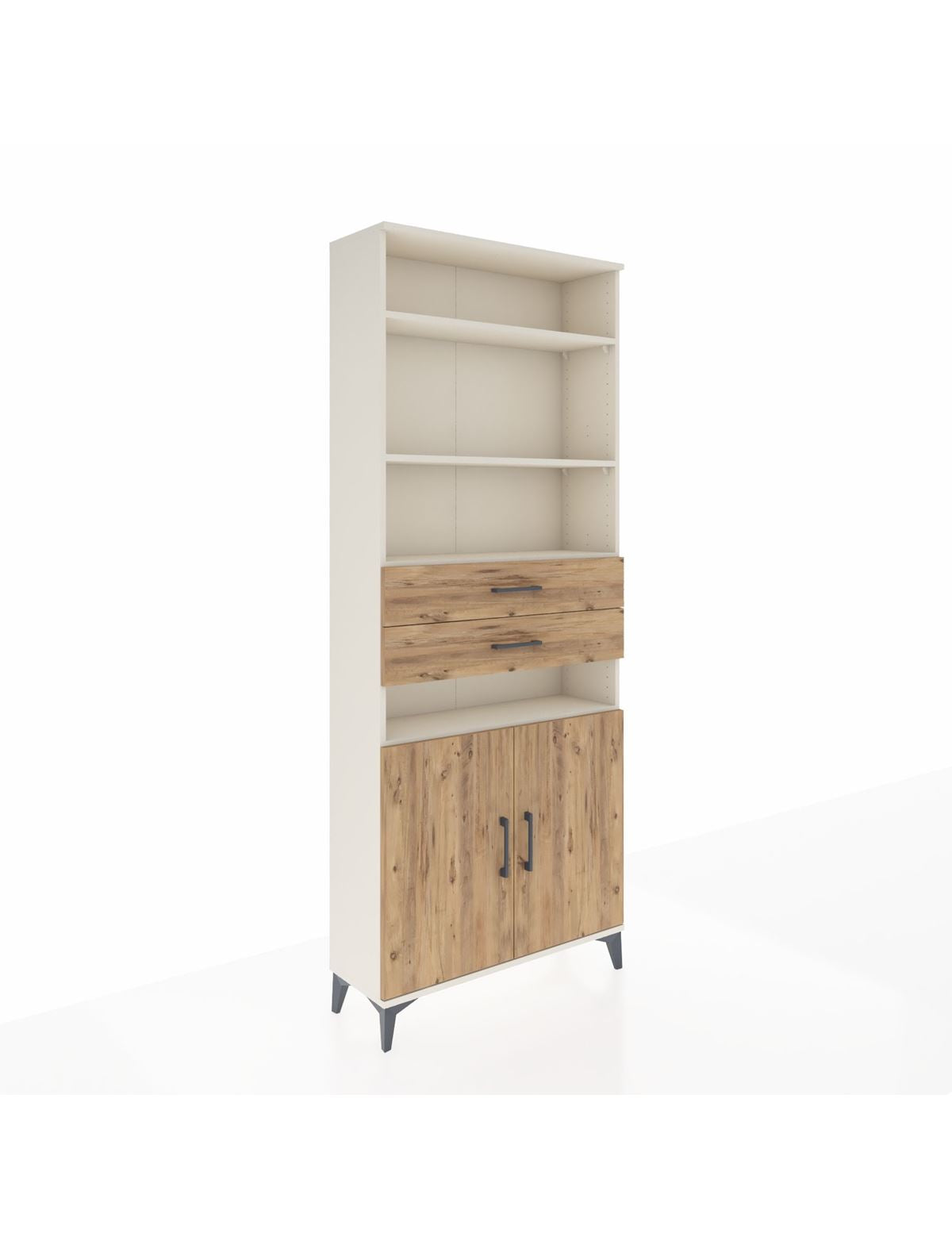 Arges Dolap 5 Raflı 2 Çekmeceli 2 Kapaklı 88x30x221 Aytaşı-Çam