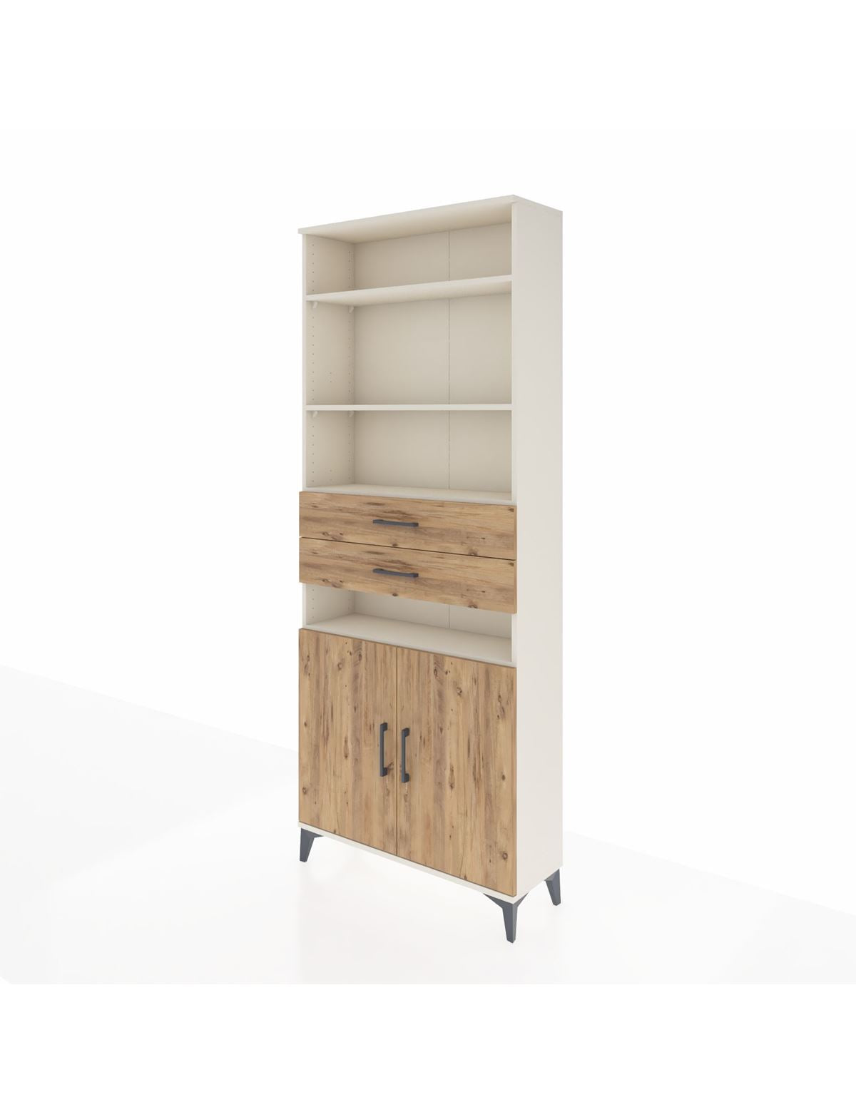 Arges Dolap 5 Raflı 2 Çekmeceli 2 Kapaklı 88x30x221 - S30M192V3A