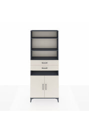 Arges Dolap 5 Raflı 2 Çekmeceli 2 Kapaklı 88x30x221 Antrasit-Aytaşı