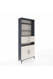 Arges Dolap 5 Raflı 2 Çekmeceli 2 Kapaklı 88x30x221 Antrasit-Aytaşı