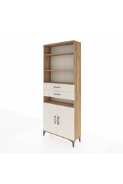 Arges Dolap 5 Raflı 2 Çekmeceli 2 Kapaklı 88x30x221 Çam-Aytaşı