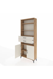 Arges Dolap 5 Raflı 2 Çekmeceli 2 Kapaklı 88x30x221 Çam-Aytaşı