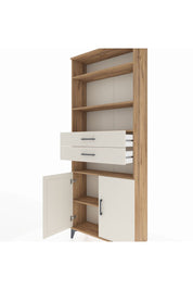 Arges Dolap 5 Raflı 2 Çekmeceli 2 Kapaklı 88x30x221 Çam-Aytaşı