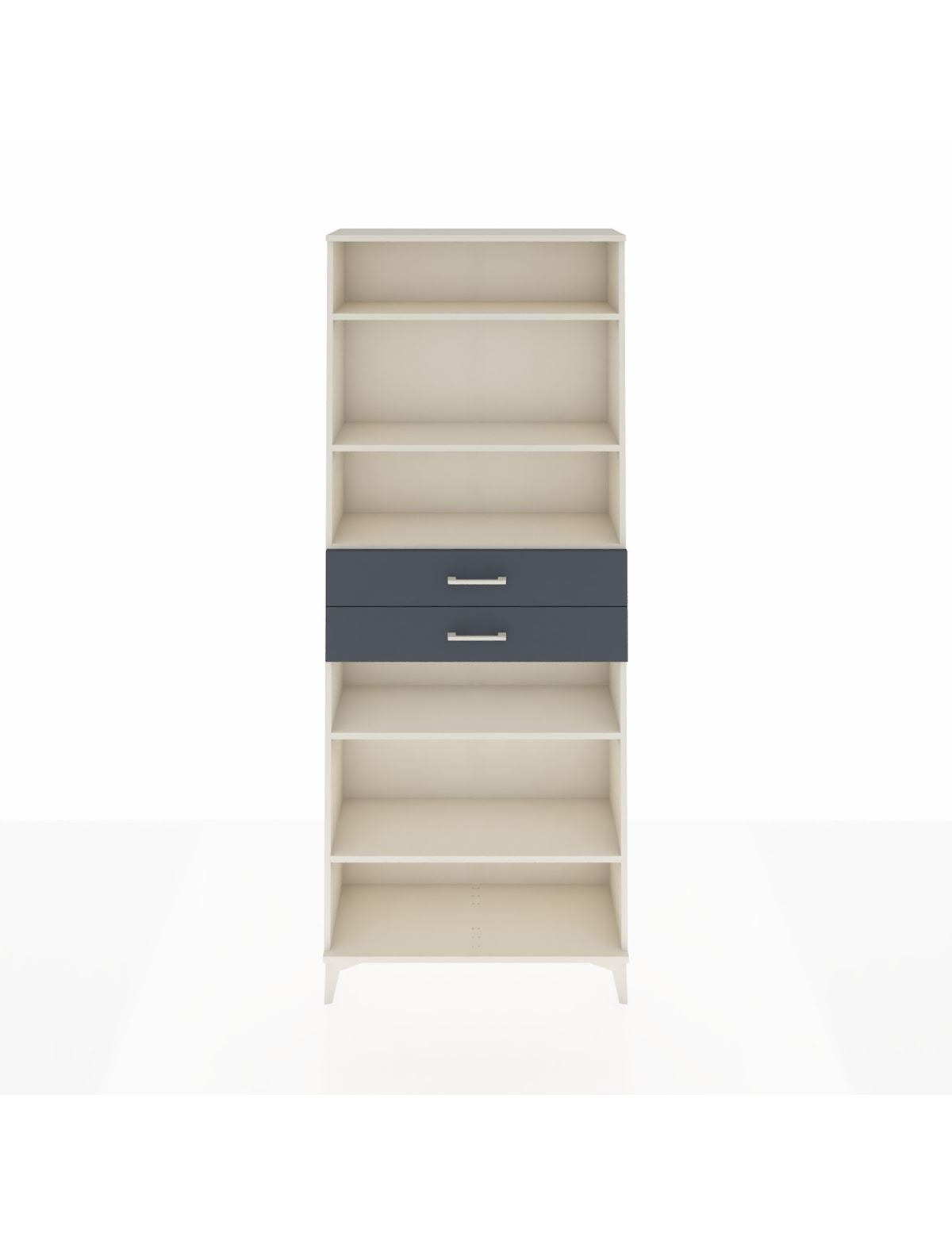 Arges Dolap 5 Raflı 2 Çekmeceli 88x30x221 Aytaşı-Antrasit