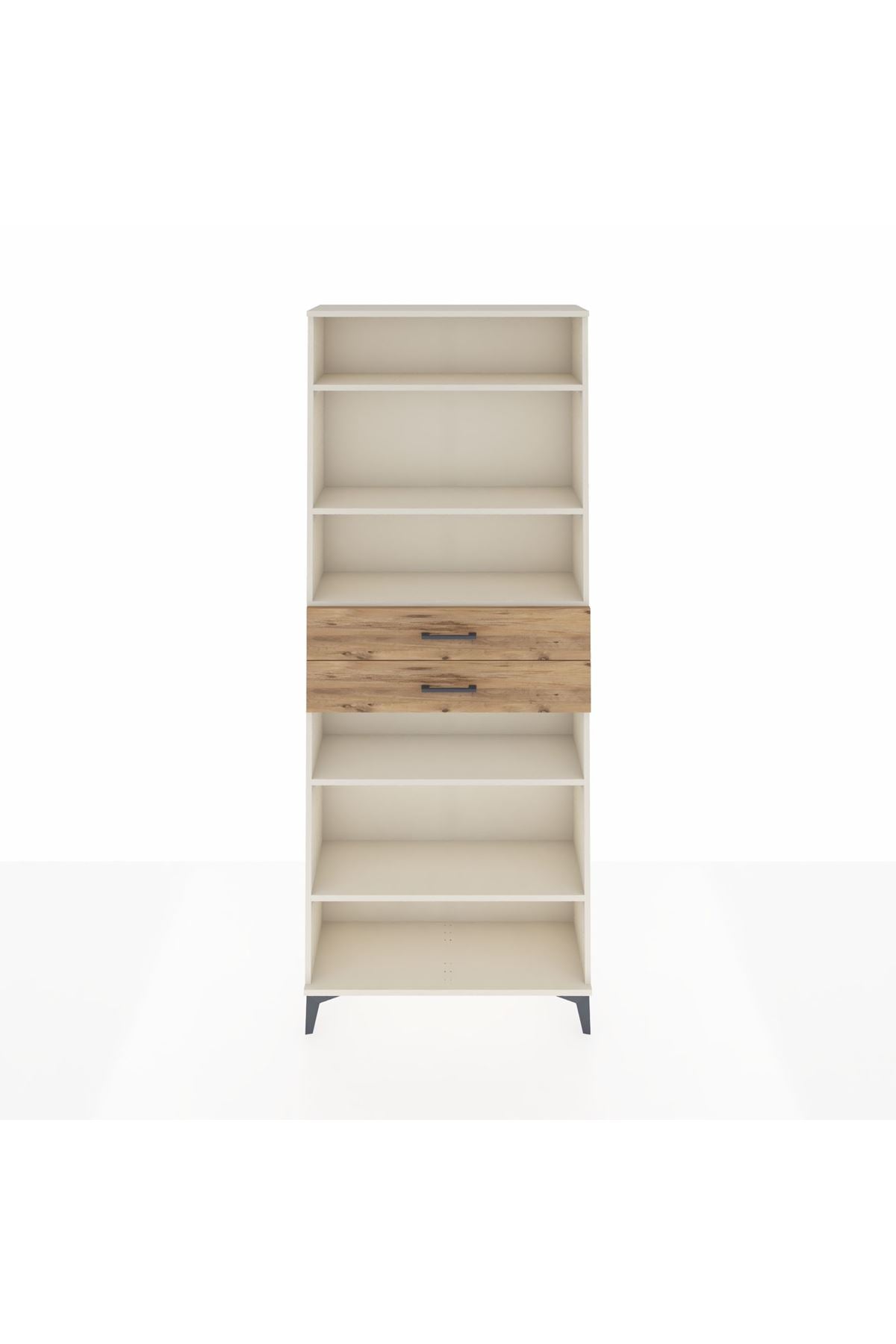 Arges Dolap 5 Raflı 2 Çekmeceli 88x30x221 Aytaşı-Çam