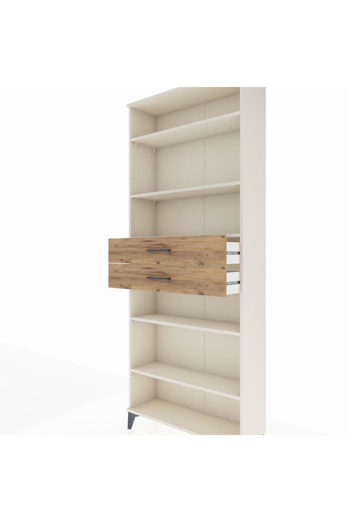 Arges Dolap 5 Raflı 2 Çekmeceli 88x30x221 Aytaşı-Çam