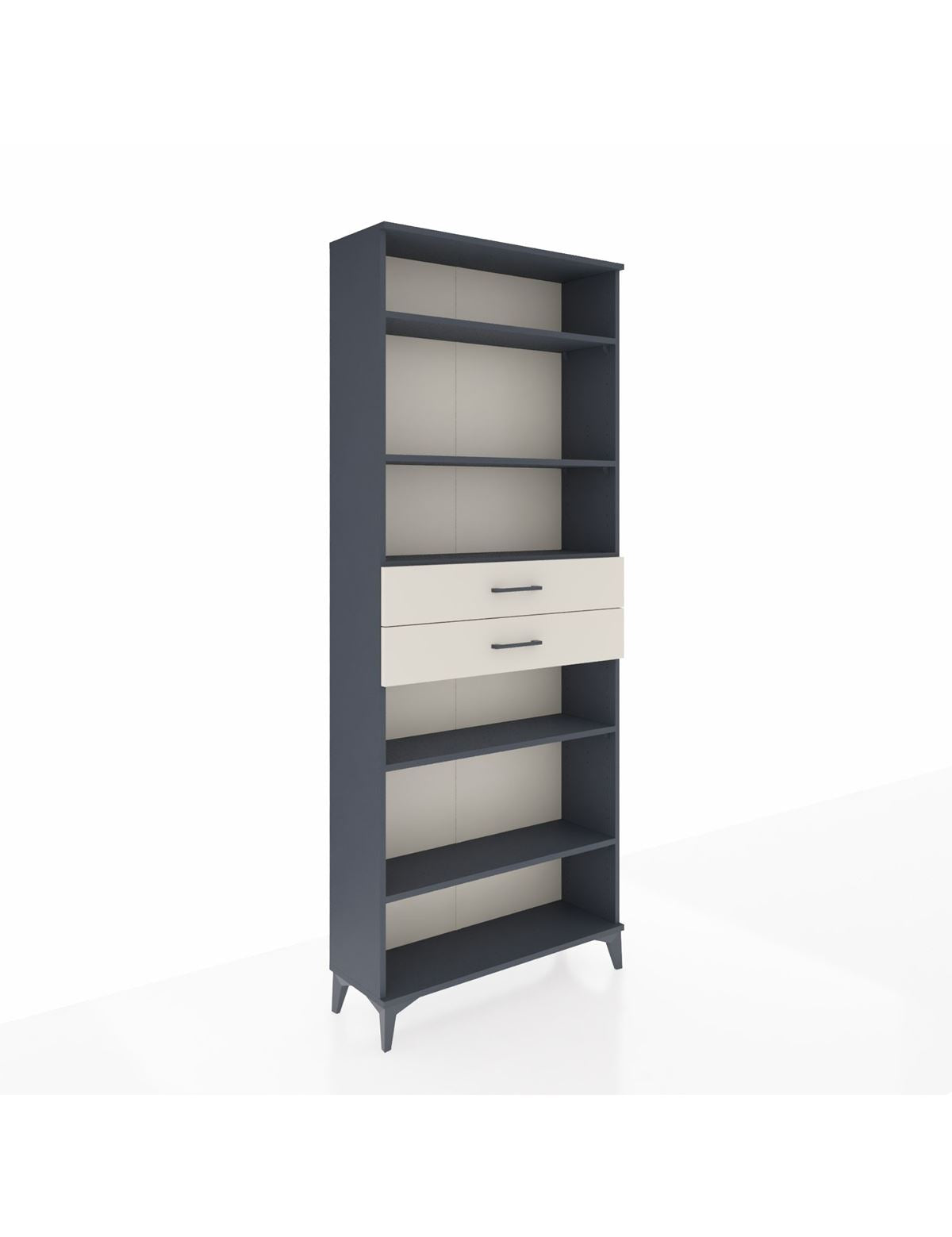 Arges Dolap 5 Raflı 2 Çekmeceli 88x30x221 Antrasit-Aytaşı