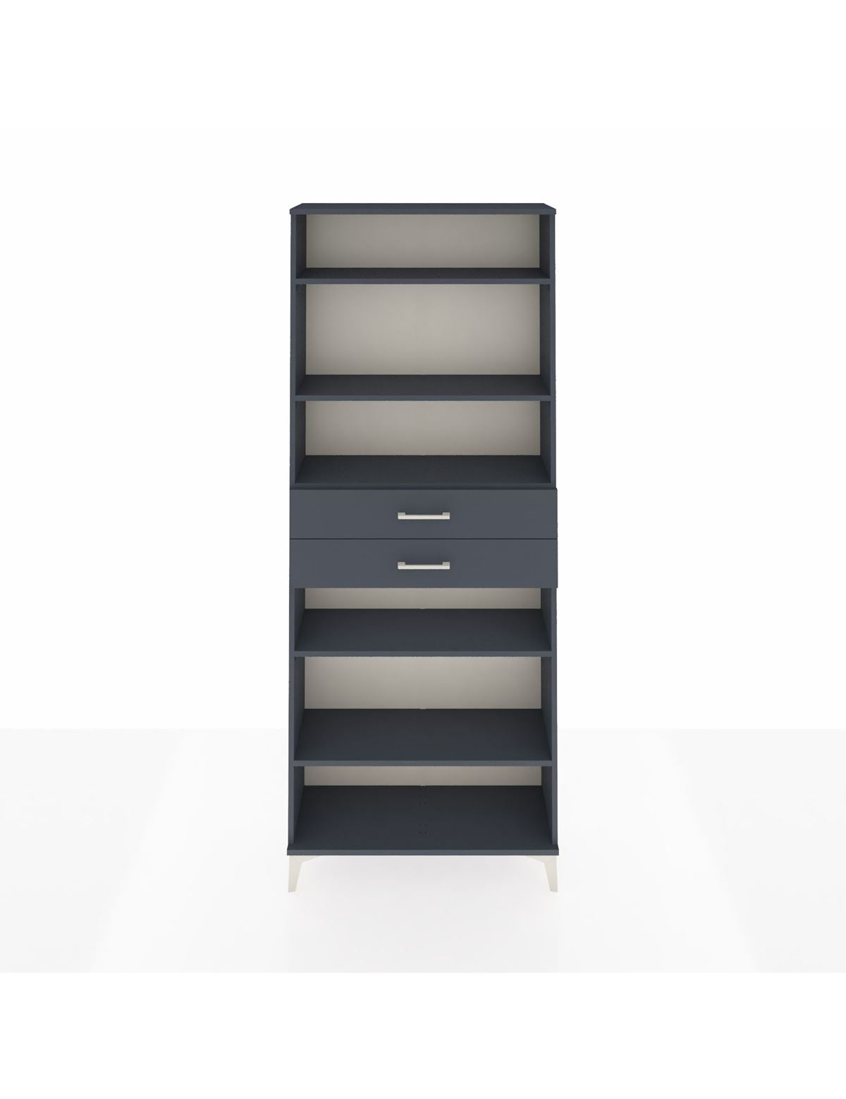 Arges Dolap 5 Raflı 2 Çekmeceli 88x30x221 Antrasit-Antrasit