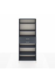 Arges Dolap 5 Raflı 2 Çekmeceli 88x30x221 Antrasit-Antrasit