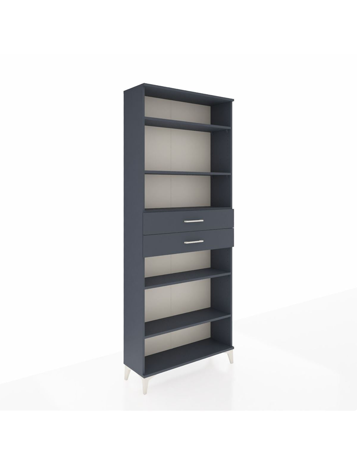 Arges Dolap 5 Raflı 2 Çekmeceli 88x30x221 Antrasit-Antrasit