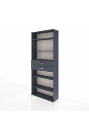 Arges Dolap 5 Raflı 2 Çekmeceli 88x30x221 Antrasit-Antrasit