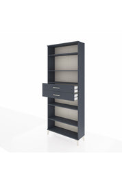 Arges Dolap 5 Raflı 2 Çekmeceli 88x30x221 Antrasit-Antrasit