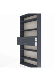 Arges Dolap 5 Raflı 2 Çekmeceli 88x30x221 Antrasit-Antrasit