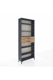 Arges Dolap 5 Raflı 2 Çekmeceli 88x30x221 Antrasit-Çam