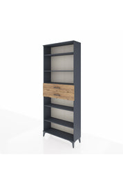 Arges Dolap 5 Raflı 2 Çekmeceli 88x30x221 Antrasit-Çam