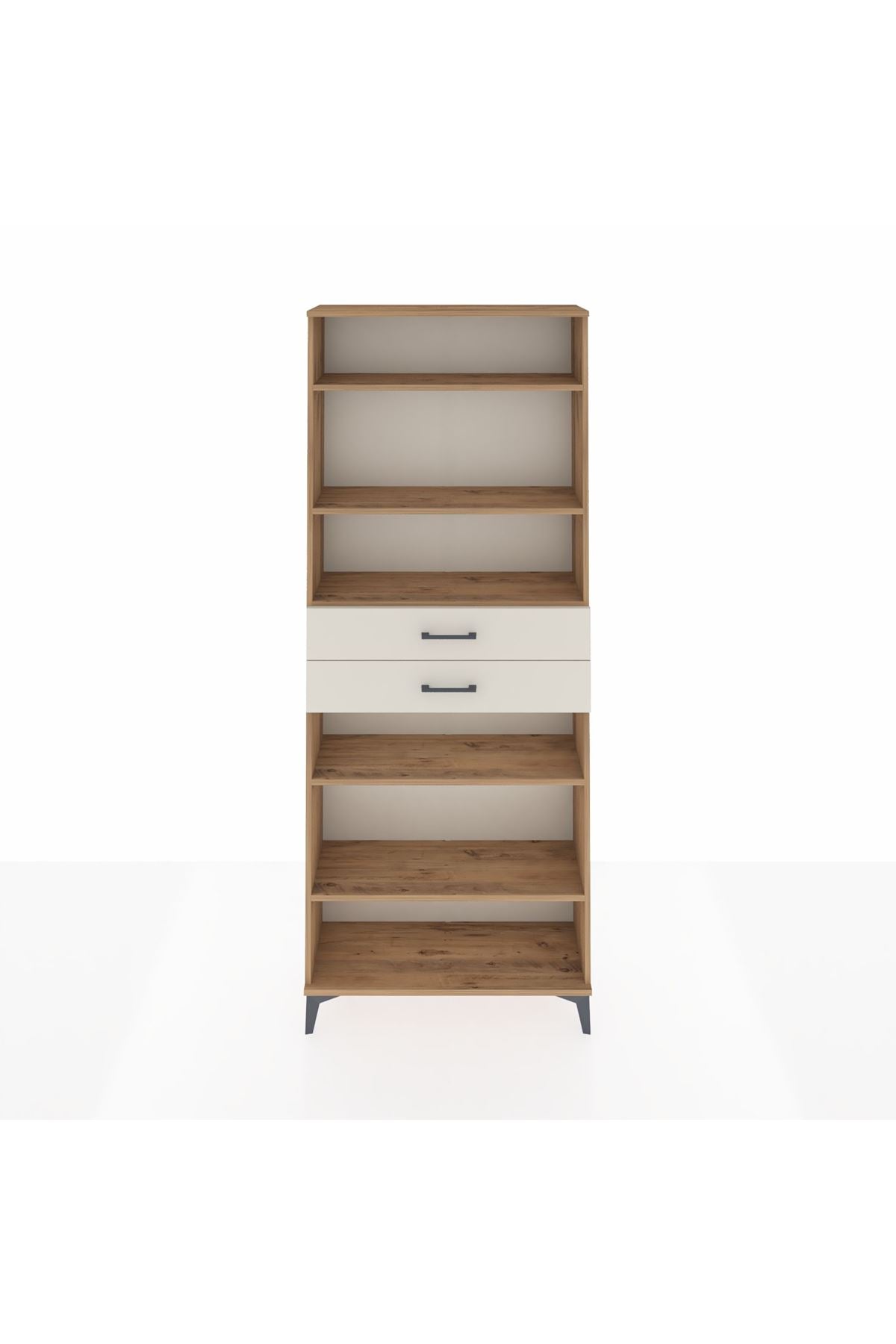 Arges Dolap 5 Raflı 2 Çekmeceli 88x30x221 Çam-Aytaşı