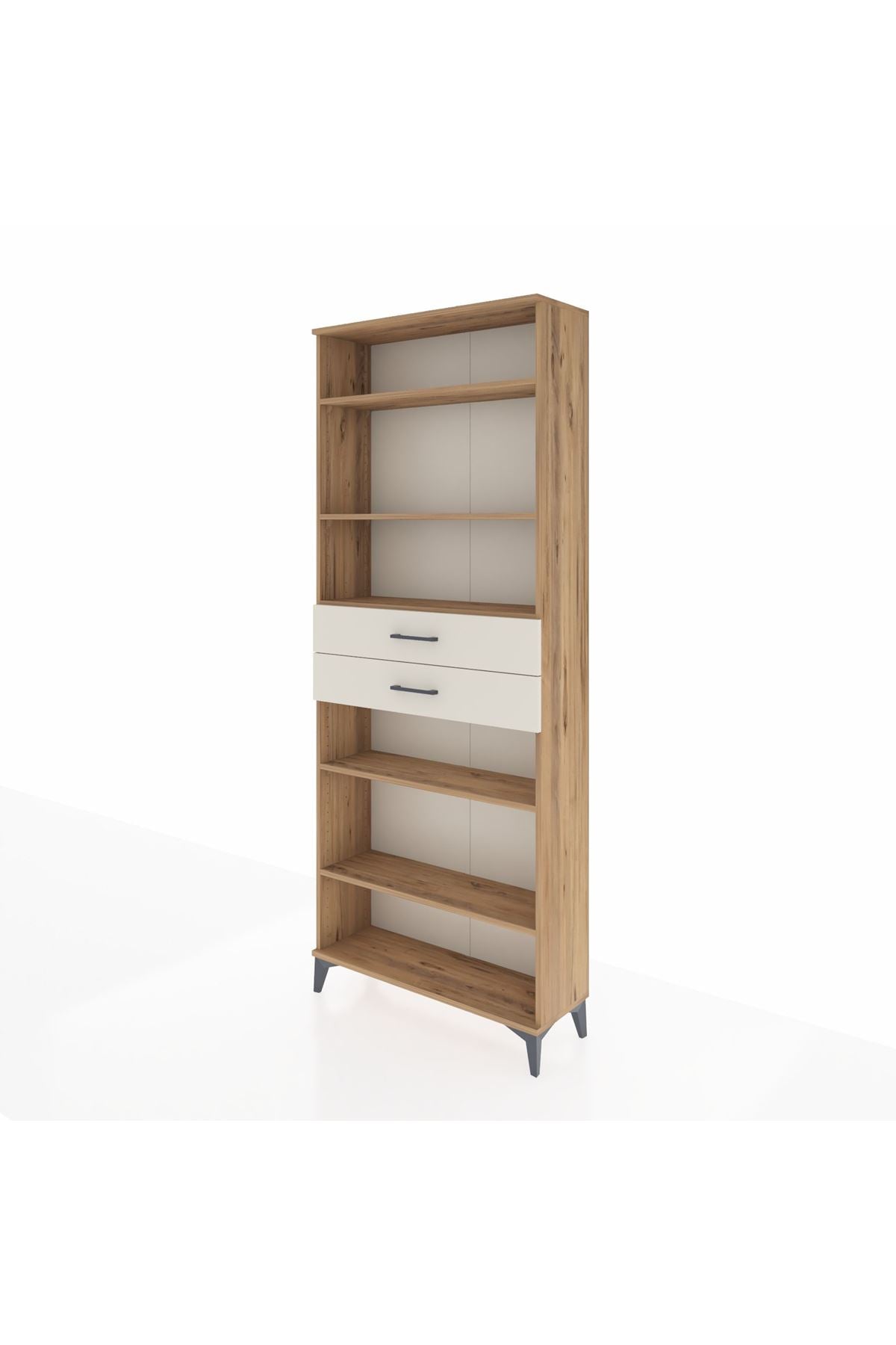 Arges Dolap 5 Raflı 2 Çekmeceli 88x30x221 Çam-Aytaşı