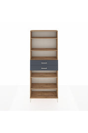 Arges Dolap 5 Raflı 2 Çekmeceli 88x30x221 Çam-Antrasit