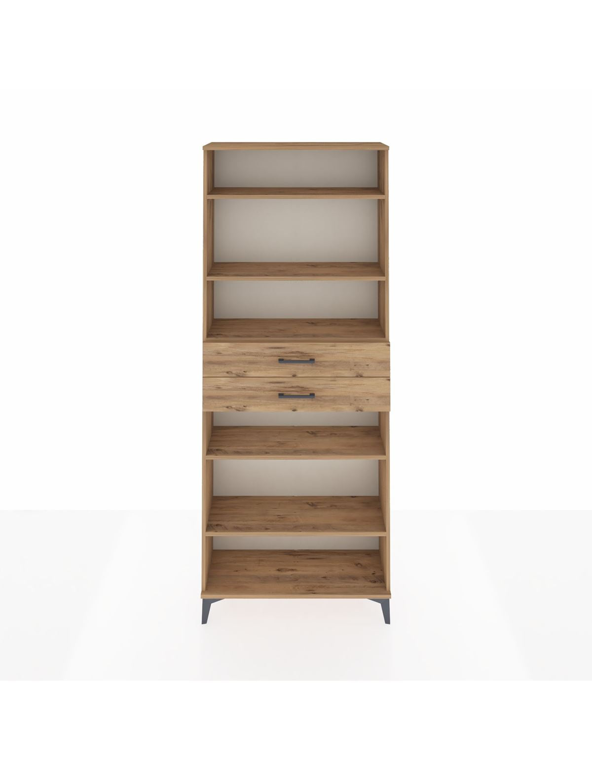 Arges Dolap 5 Raflı 2 Çekmeceli 88x30x221 Çam-Çam