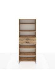 Arges Dolap 5 Raflı 2 Çekmeceli 88x30x221 Çam-Çam