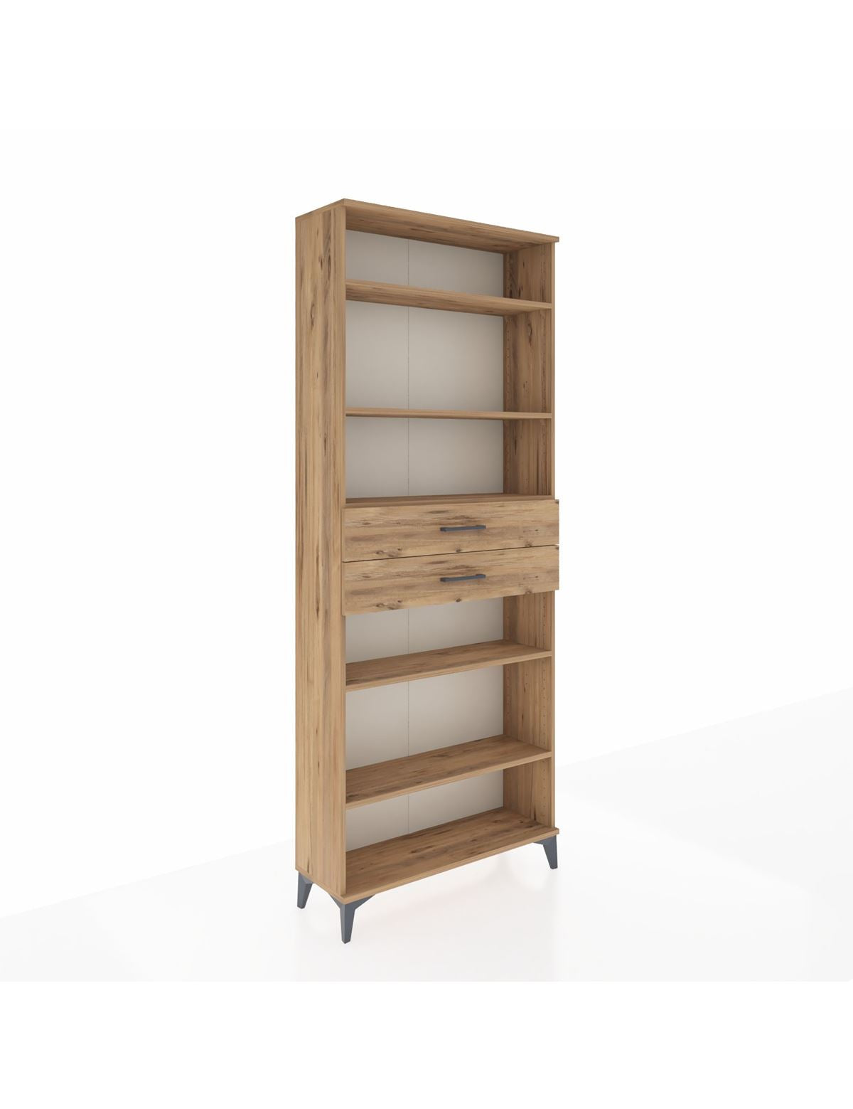 Arges Dolap 5 Raflı 2 Çekmeceli 88x30x221 Çam-Çam