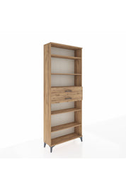 Arges Dolap 5 Raflı 2 Çekmeceli 88x30x221 Çam-Çam