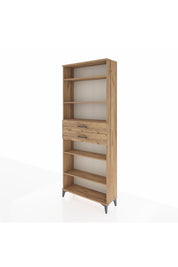 Arges Dolap 5 Raflı 2 Çekmeceli 88x30x221 Çam-Çam