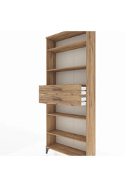 Arges Dolap 5 Raflı 2 Çekmeceli 88x30x221 Çam-Çam