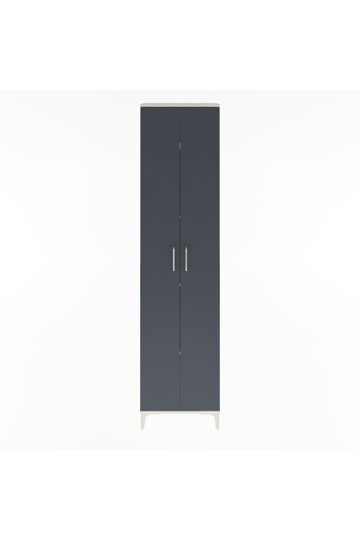 Arges Dolap 4 Raflı 2 Kapaklı 60x30x243 Aytaşı-Antrasit